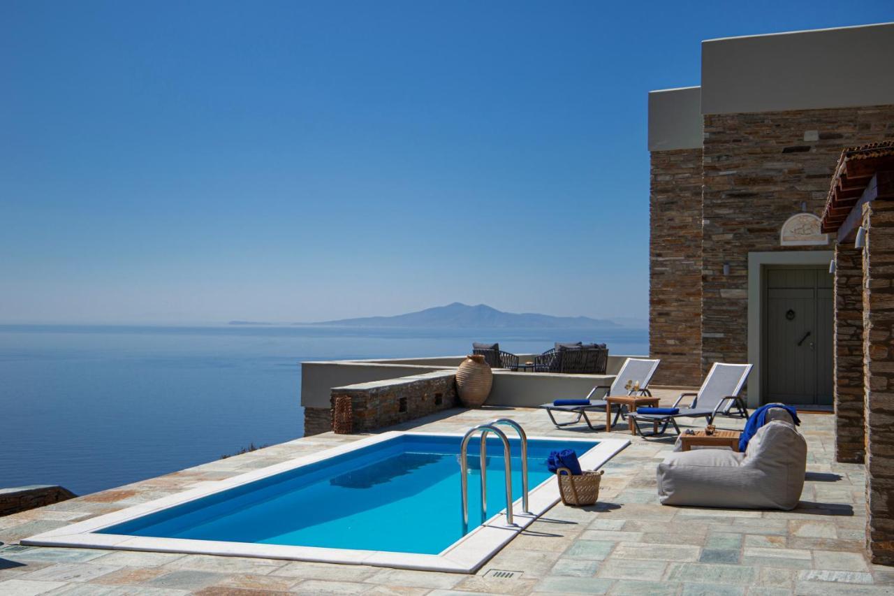 Acron Andros - Luxury Villa With Private Pool Korthio المظهر الخارجي الصورة