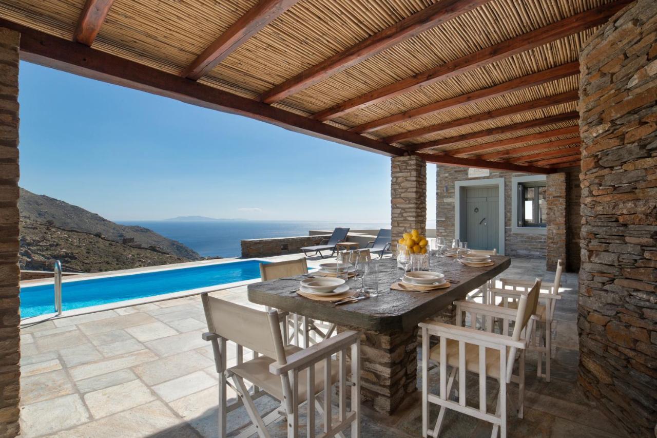 Acron Andros - Luxury Villa With Private Pool Korthio المظهر الخارجي الصورة