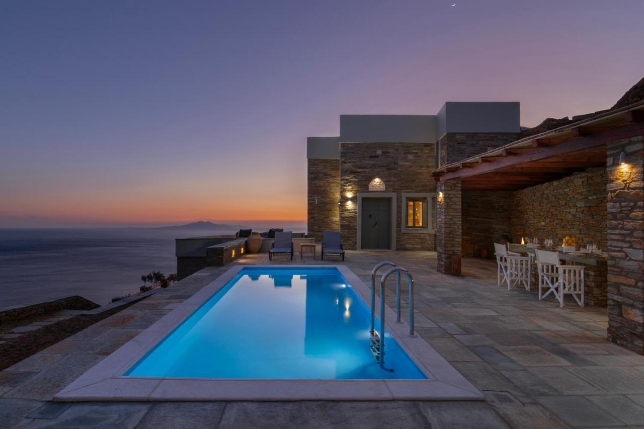 Acron Andros - Luxury Villa With Private Pool Korthio المظهر الخارجي الصورة