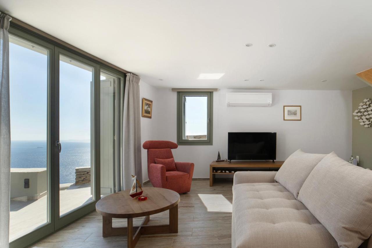 Acron Andros - Luxury Villa With Private Pool Korthio المظهر الخارجي الصورة